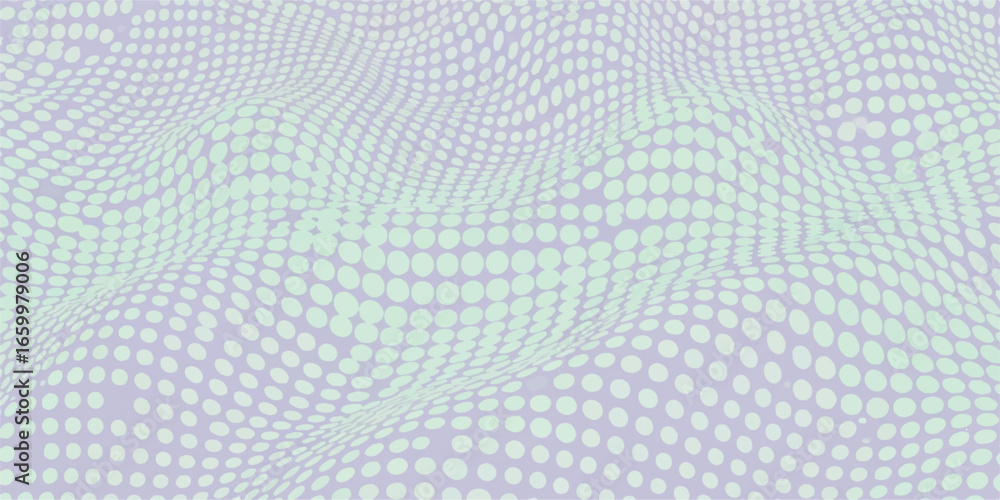 Aufkleber soft pastel dotted wavy surface pattern with abstract gradient