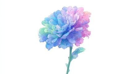 Pastel watercolor flower illustration art, pastel watercolor flower painting design, pastel watercolor flower botanical artwork