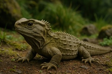 Ancient reptile in natural habitat.