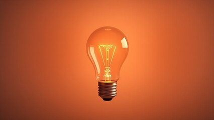 An abstract light bulb glowing against a gradient, representing creativity and bright ideas.