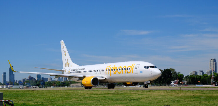 FlyBondi Boeing 737 800 at Buenos Aires AEP airport, Buenos Aires, Argentina