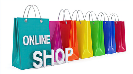 Online Shop flat vector layout