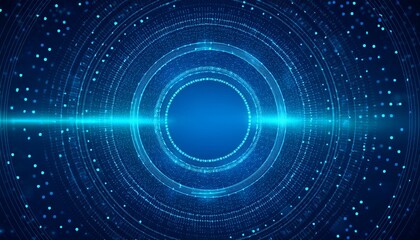 abstract dot circle blue background high tech concept technology innovation big data ai network business modern online