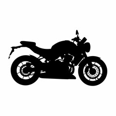 Obraz premium Motorcycle Silhouette on White Background