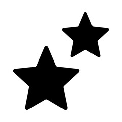 Fototapeta premium Two black stars on a white background