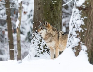 Fototapeta premium Wolf in Snow