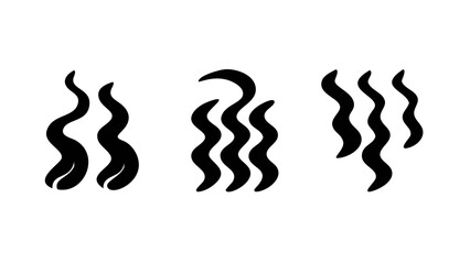 Abstract Black Swirl fluid shape