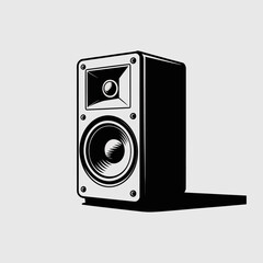 Stylish Black Speaker Illustration