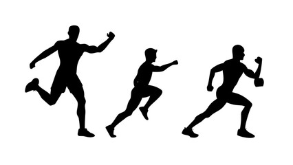 Athletes running in a race competition sport