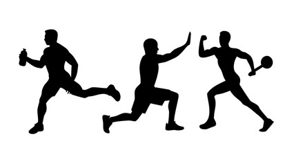 Athletes in Motion silhouette running