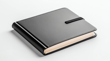 Elegant Black Leather Notebook
