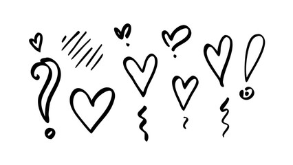 Obraz premium Collection of Heart Shapes hearts love