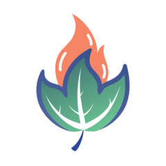 vector illustration of an abstract leaf