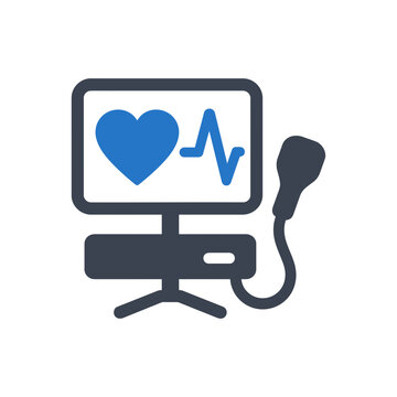 Heart Ultrasound Device Icon