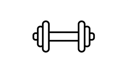 Fototapeta premium Dumbbell Icon with Fitness Symbol.