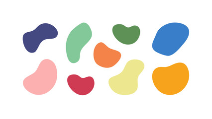 Colorful organic shapes abstract blob