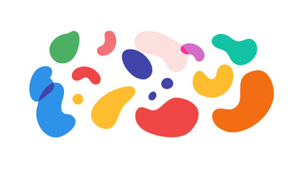 Colorful organic shapes abstract pattern blob