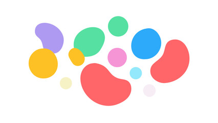 Colorful organic shapes abstract pattern vector