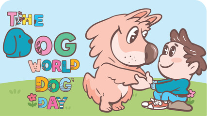 Cute Friendship Between Child and Fantasy Dog