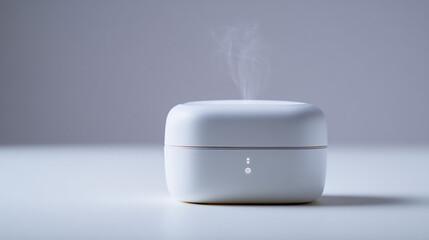 White Square Humidifier with Steam