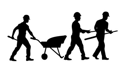 Construction Crane Lifting Steel Beam vector