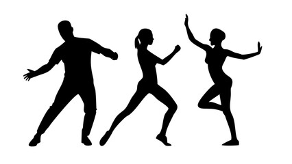 Couple dancing silhouette dancers romantic