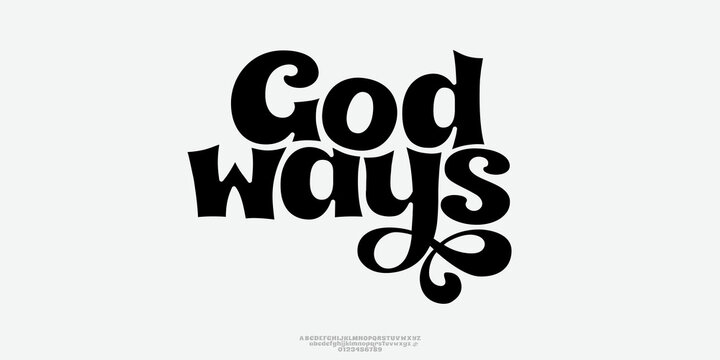 Nice font. God Ways is a bold swash serif display font with ornamental ligatures and rounded shapes  ideal for logos,headlines, posters, packaging, invitations, eye-catching branding. Upper lower case