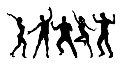 Energetic dancer performing a dynamic move silhouette