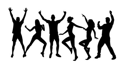 Energetic dancer performing a dynamic move silhouette