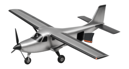Short takeoff and landing aircraft with high-mounted wings and rear loading door