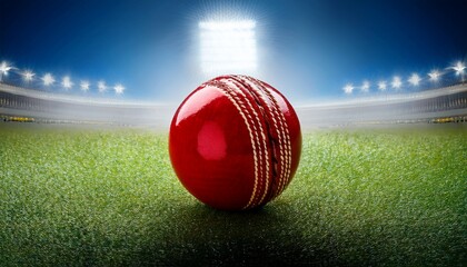 test cricket red ball isolated