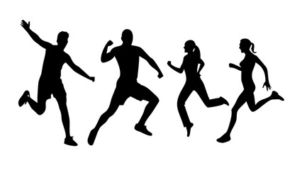 Minimalist Black Silhouette of a Person human figure