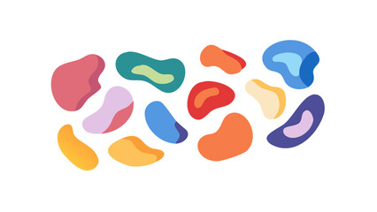 Organic colorful shapes abstract collection organic shapes