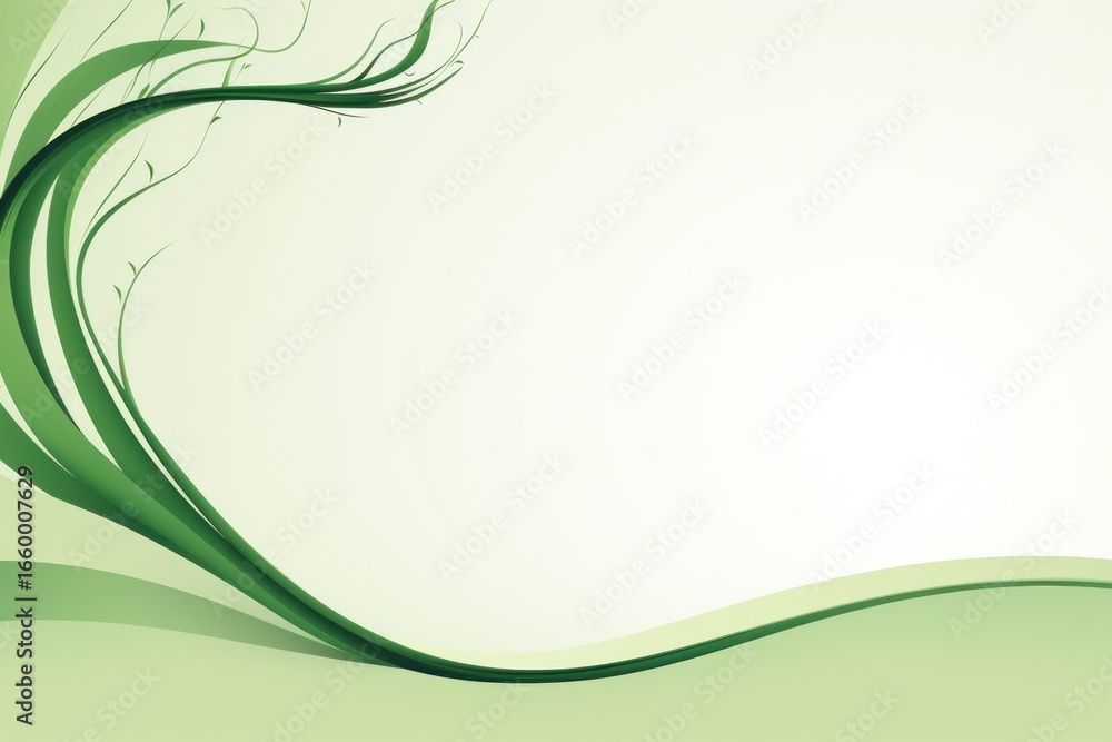 Poster tree solid curve frame green backgrounds abstract.