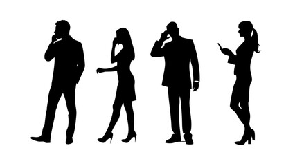 Professional person with briefcase silhouette business