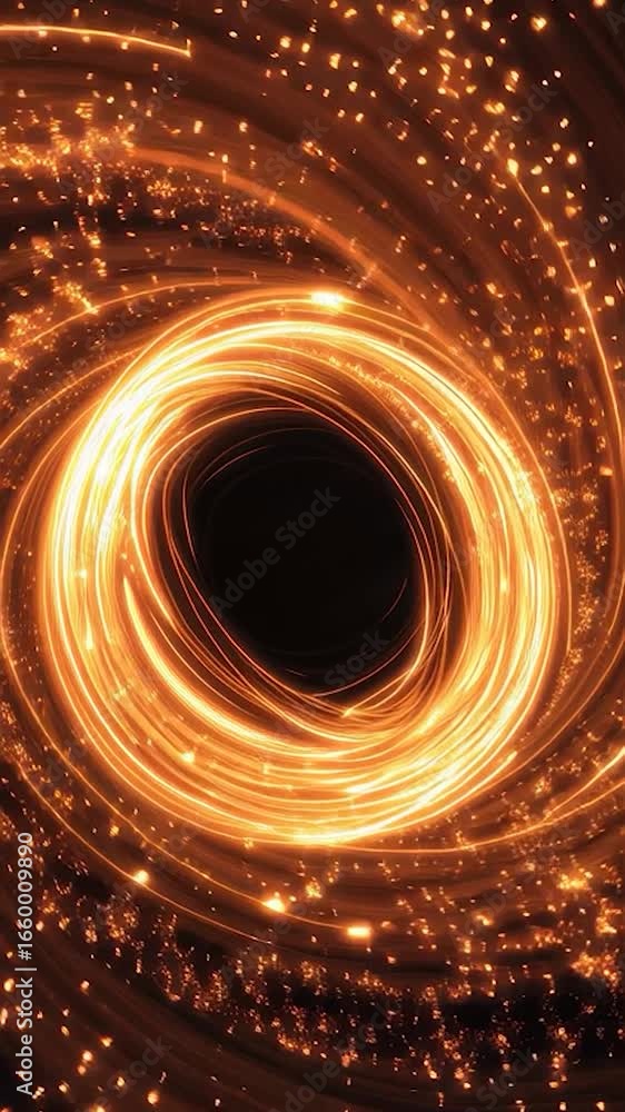 Canvas Prints vertical video abstract cosmic portal with glowing energy trails on a dark background