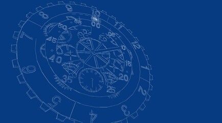 clock graphic symbol 3d illustration