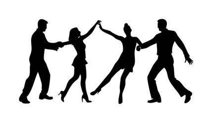 Three abstract geometric shapes graphic