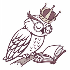 owl reading book