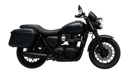 Obraz premium Police motorcycle with panniers and a prominent front headlight