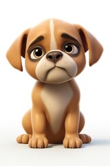 Fototapeta premium Sad puppy dog figurine animal.