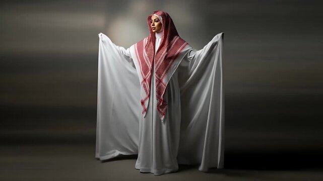 Elegant Woman in Traditional Arabian Attire