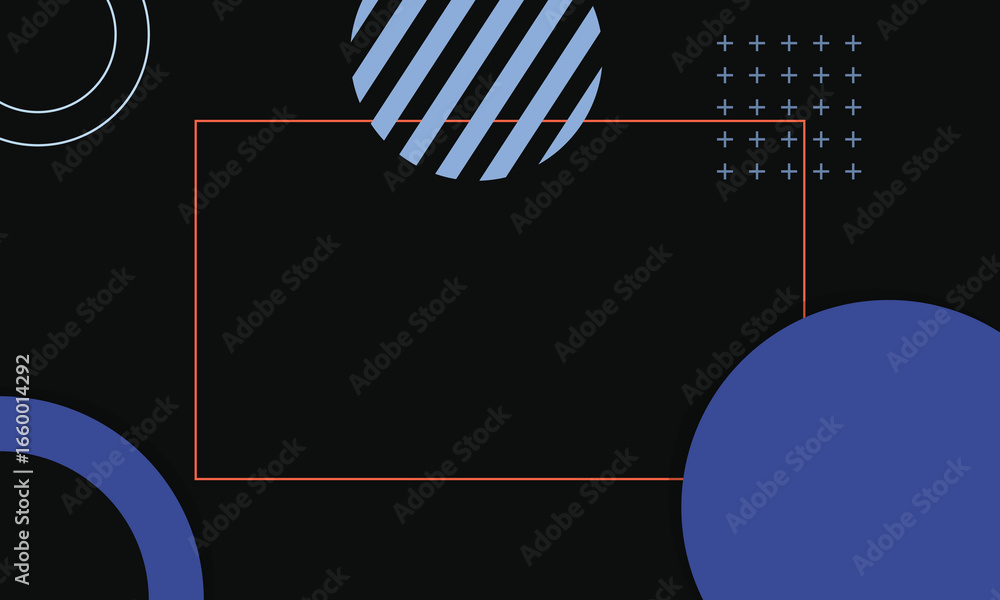 Poster abstract black background with geometric shapes. flat background design with geometric elements in c