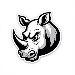 Fototapeta premium Mighty Rhino Sports Logo