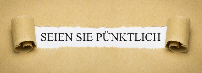 Seien Sie pünktlich