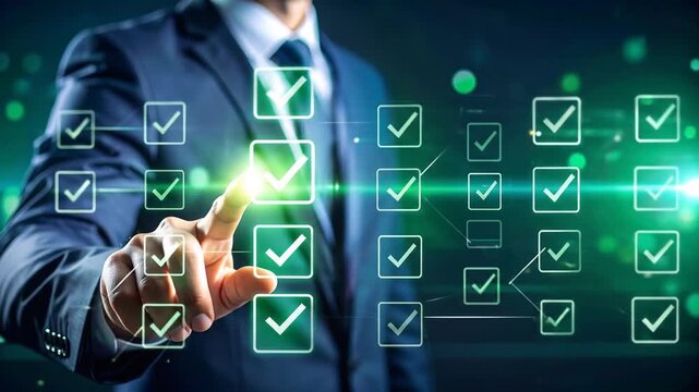 Business Success:  Checking Off Tasks, Digital Progress