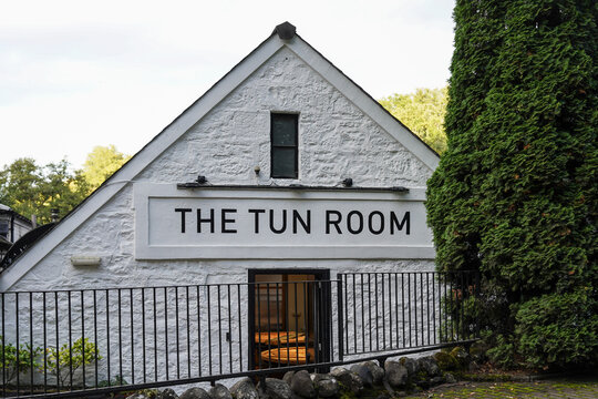 Crieff, Scotland - September 16 2024: The Glenturret Scotch whisky distillery and visitor center near Crieff.