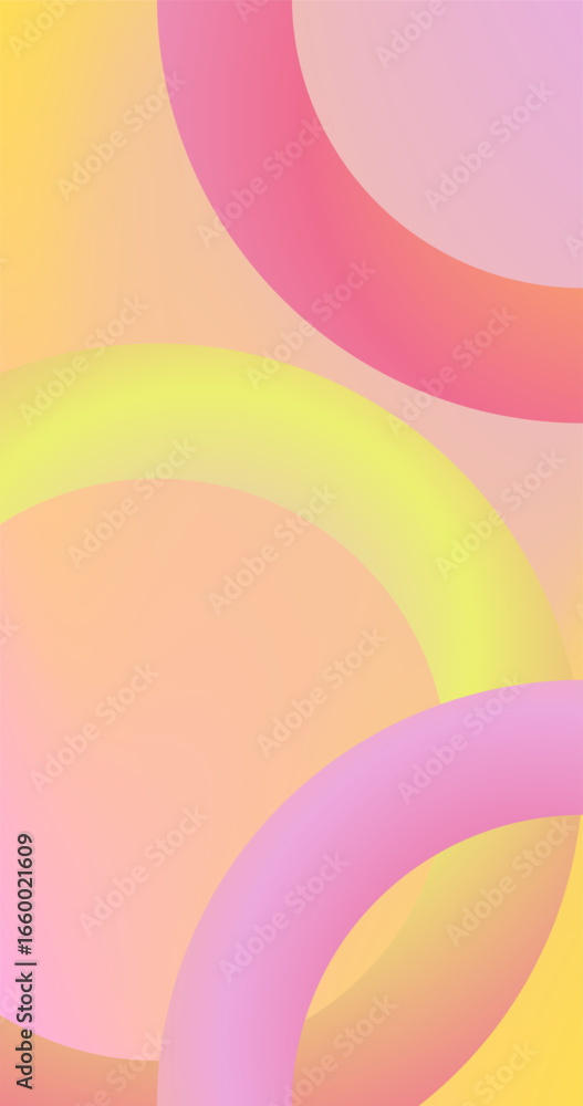Aufkleber pastel abstract colorful background with multi color rings for advertisement or presentation
