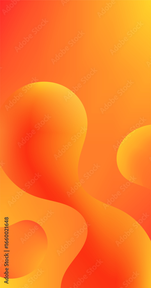 Aufkleber abstract orange background with fluid mesh gradient design