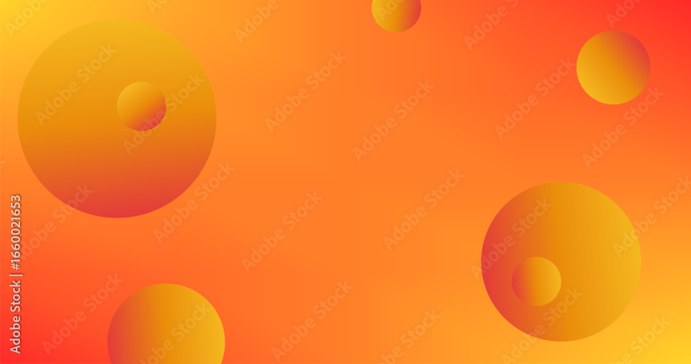 Aufkleber orange abstract background with circles gradient design